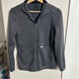FIGS On Shift Knit Jacket-Women's Size Small Heathered Dark Charcoal-Regular